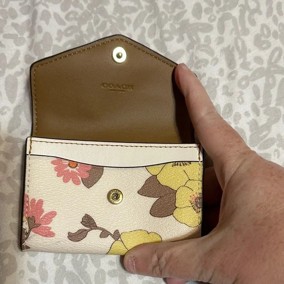Coach Women's Wallet with Floral Design - Cream, Pink, Yellow - Picture 3 of 8